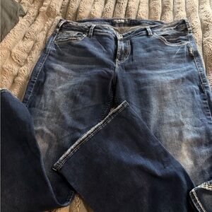 Silver Jeans Dark Blue Straight Leg Jeans